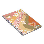 Carnet Retro Hippie Daisy Spread LOVE Floral 1960s 1970s (Côté Droit)