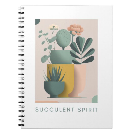 Carnet Retro-inspired plant design notebook (Devant)