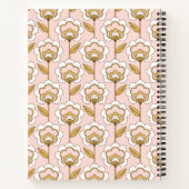 Carnet Retro Jardin rose motif floral (Dos)