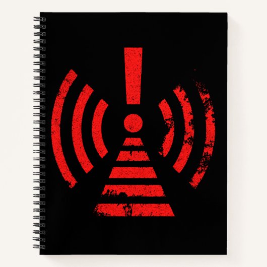 Carnet Retro Keep Back Energy Warning Symbol (Devant)