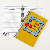 Carnet Retro Kitsch 70s Cherry Moms Famous Recipes Book (À l'intérieur)