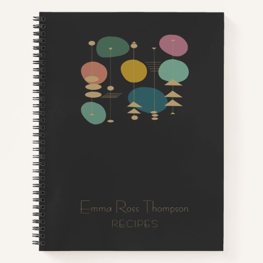 Carnet Retro L'Âge De L'Espace Atomique Mi-Siècle Moderne (Devant)