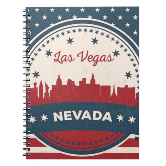 Carnet Retro Las Vegas Skyline (Devant)