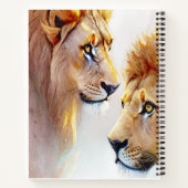 Carnet Retro Lions Art - Art classique de mur de la faune (Dos)