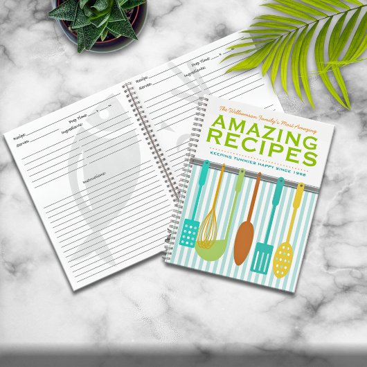 Carnet Retro Look Recette personnalisée