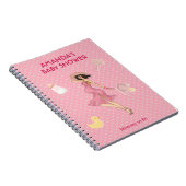 Carnet Retro maman Brunette 2 Baby shower (Côté Droit)
