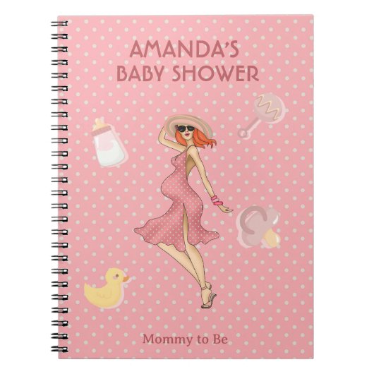 Carnet Retro maman Redhead 2 Baby shower (Devant)