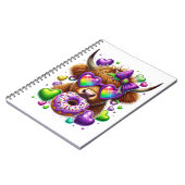 Carnet Retro Mardi Gras, Vache des Highlands (Côté gauche)