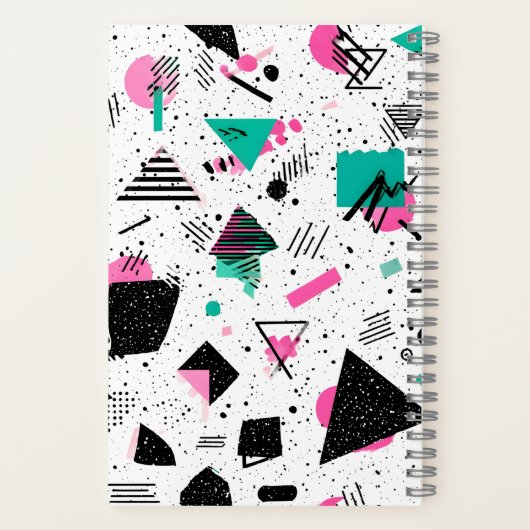 Carnet Retro Memphis Geometric Pattern (Verso)