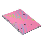 Carnet Retro Memphis Texture. Arrière - plan transparent  (Côté Droit)