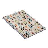 Carnet Retro Mid-Century moderne Atomique Abstrait Motif (Côté Droit)