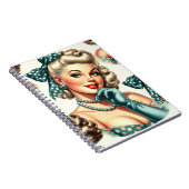 Carnet Rétro Mignon Pin-Up Classique (Côté Droit)