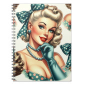 Carnet Rétro Mignon Pin-Up Classique (Devant)