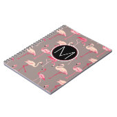 Carnet Rétro monogramme des Flamants roses | (Côté gauche)