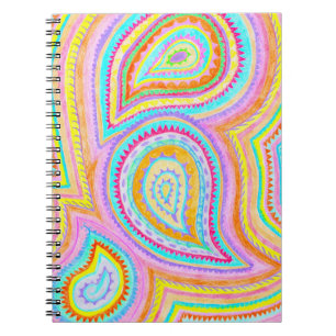 Carnet Rétro motif de Bohème lumineux de Paisley