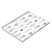 Carnet Rétro motif inspiré de plume (Côté gauche)