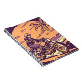Carnet Retro Motorcycle Aventure - Plage tropicale (Côté Droit)