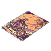 Carnet Retro Motorcycle Aventure - Plage tropicale (Côté gauche)
