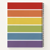 Carnet Retro Muted Rainbow LGBT Personnalisé (Dos)