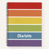 Carnet Retro Muted Rainbow LGBT Personnalisé (Devant)