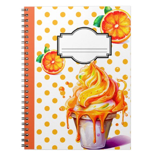 Carnet Retro Orange Sherbet (Devant)