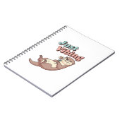 Carnet Retro Otter Just Vibing Lined Notebook (Côté gauche)