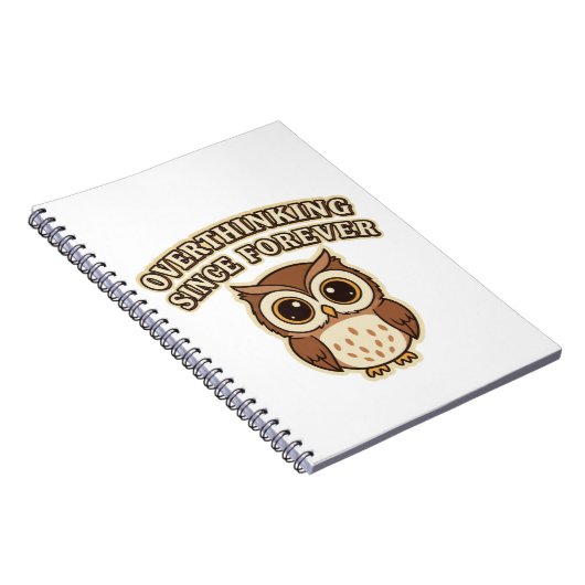 Carnet Retro Owl Overthinking Lined Notebook (Côté Droit)