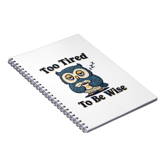 Carnet Retro Owl Tired Thoughts Lined Notebook (Côté Droit)