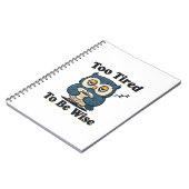 Carnet Retro Owl Tired Thoughts Lined Notebook (Côté gauche)