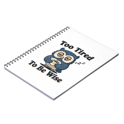 Carnet Retro Owl Tired Thoughts Lined Notebook (Côté gauche)