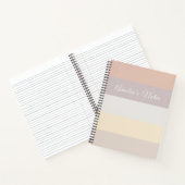 Carnet Retro Pastel Gris rose Rose | Monogramme (Intérieur)