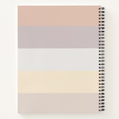 Carnet Retro Pastel Gris rose Rose | Monogramme (Dos)