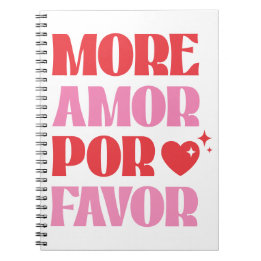Carnet Retro Plus Amor Por Favoriser Rouge et rose tendan