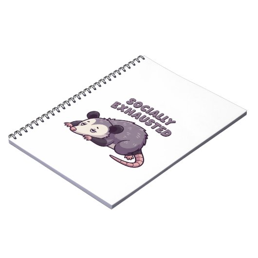 Carnet Retro Possum Social Battery Lined Notebook (Côté gauche)