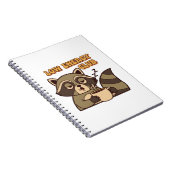 Carnet Retro Raccoon Low Energy Thoughts Lined Notebook (Côté Droit)