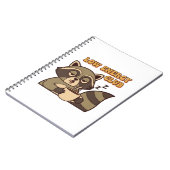Carnet Retro Raccoon Low Energy Thoughts Lined Notebook (Côté gauche)