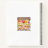 Carnet Retro rainbow bruh montrer votre travail damier (Dos)