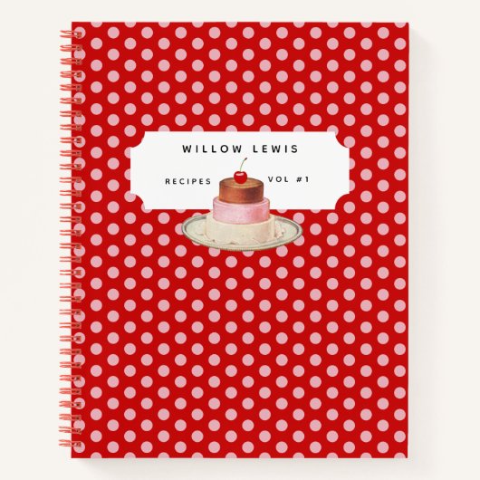 Carnet Retro Recette personnalisée (Devant)