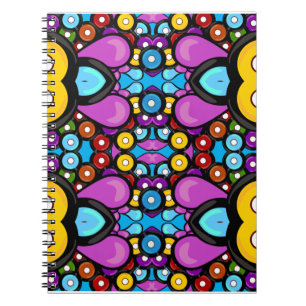 Carnet Retro Record Art Abstrait Fun Motif Design
