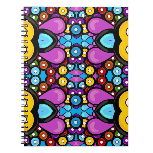 Carnet Retro Record Art Abstrait Fun Motif Design (Devant)