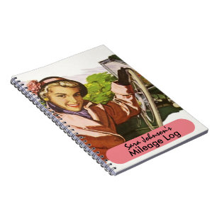 Carnet Rétro rondin de kilomètrage de voyage de voyage