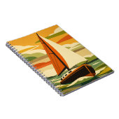 Carnet Retro Sailboat Sunset Voyage (Côté Droit)