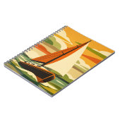 Carnet Retro Sailboat Sunset Voyage (Côté gauche)