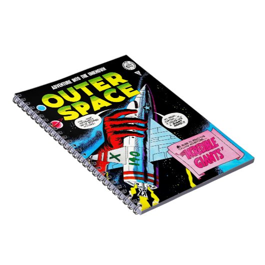 Carnet Retro Sci-Fi Adventure Outer Space Comics Couvertu (Côté Droit)
