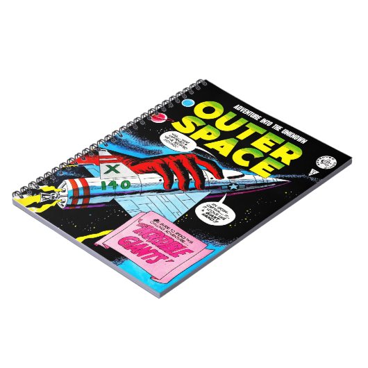 Carnet Retro Sci-Fi Adventure Outer Space Comics Couvertu (Côté gauche)