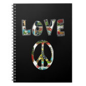 Carnet Rétro signe de paix (Devant)