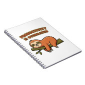 Carnet Retro Sloth Productivity Is Overrated Lined Notebo (Côté Droit)