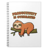 Carnet Retro Sloth Productivity Is Overrated Lined Notebo (Devant)