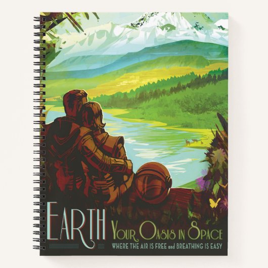 Carnet Retro Space Travel Poster-Une mission de science d (Devant)