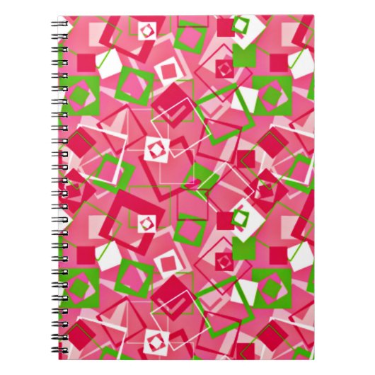 Carnet Retro Squares Pattern (Devant)
